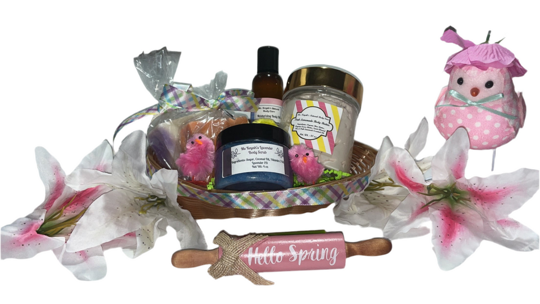 Spring Themed Skin Care Basket 🌼🌸🌺🐣